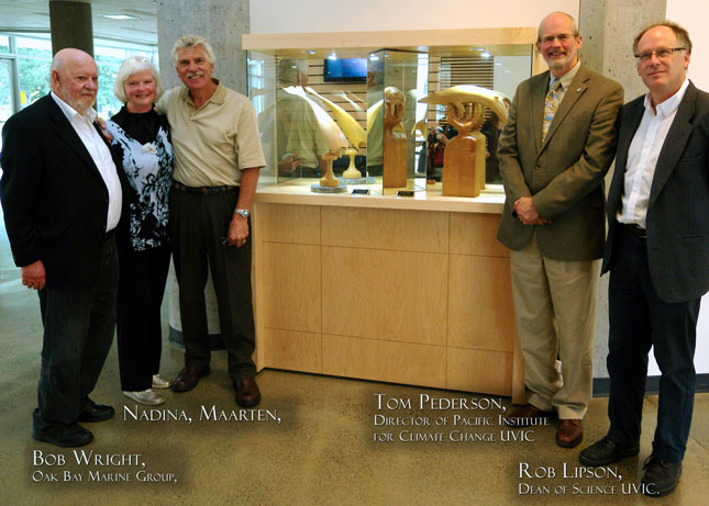 Bob Wright, Oak Bay Marine Group, Nadina, Maarten, Tom Pederson, Director of Pacific Institute for Climate Change UVIC, Rob Lipson, Dean of Science UVIC.