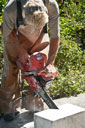 Maarten cutting marble